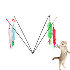 유행 상호 작용하는 고양이는 연약한 견면 벨벳 깃털 지팡이 긴꼬리 교육 고양이 장난감을 가지고 놀 협력 업체