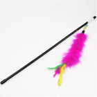 다채로운 토끼 머리 고양이 깃털 놀리는 사람 지팡이 장난감 크기는 ODM/OEM Accpeted를 주문을 받아서 만들었습니다 협력 업체