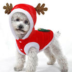 크리스마스 애완 동물은 기하학적인 본을 가진 개 두건이 있는 외투 린트천 물자를 입습니다 협력 업체