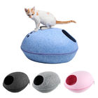 자연적인 펠트 고양이 침대, 개 굴 침대 방석 매트를 가진 재미있은 계란 유형 애완 동물 집 협력 업체